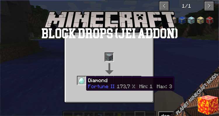 Block Drops (JEI Addon) Mod 1.14.4/1.12.2/1.10.2