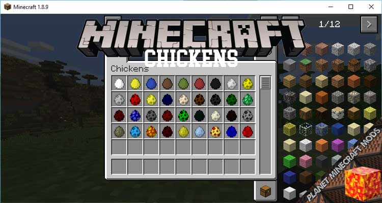 chickens Chickens Mod 1.12.2/1.10.2/1.8.9