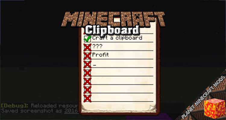 Clipboard Mod 1.12.2/1.11.2/1.10.2