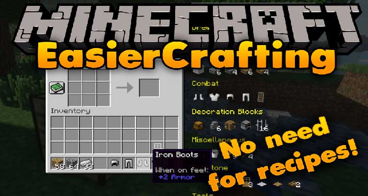 Easier Crafting Mod 1.13.2/1.12.2