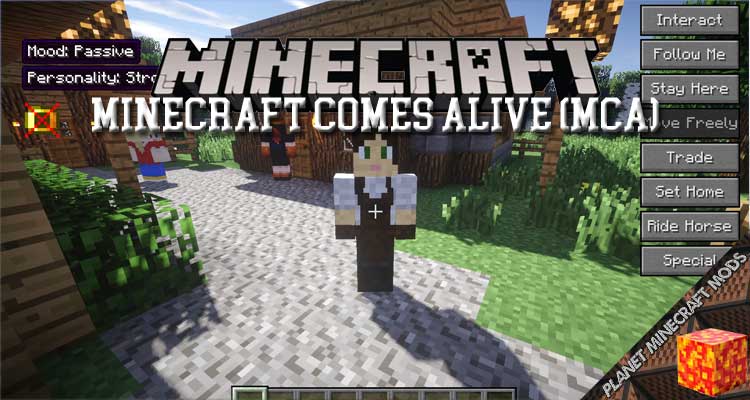 Minecraft Comes Alive (MCA) Mod 1.12.2/1.10.2/1.7.10