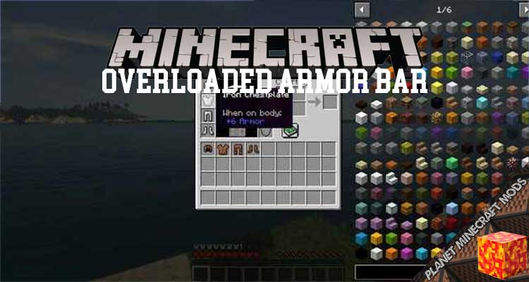 Overloaded Armor Bar Mod 1.16.5/1.15.2/1.12.2 (Allows Armor Values Over 20)  for Minecraft PC 