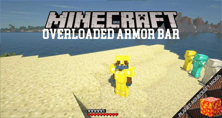 Overloaded Armor Bar Mod 1.16.5/1.15.2/1.12.2 (Allows Armor Values Over 20)  for Minecraft PC 