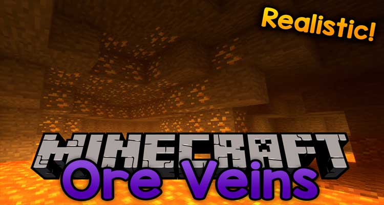 Realistic Ore Veins Mod 1.13.2/1.12.2