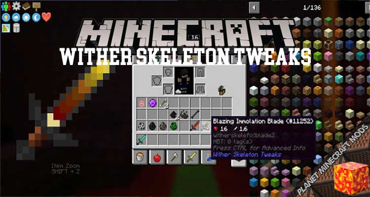 Wither Skeleton Tweaks Mod 1.16.5/1.12.2/1.10.2